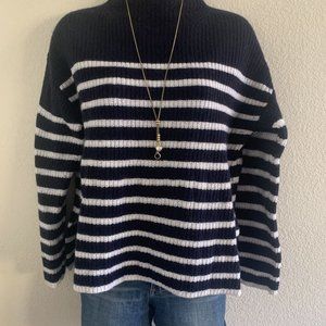 Rails Claudia Sweater Navy/White Stripe Wool Size M